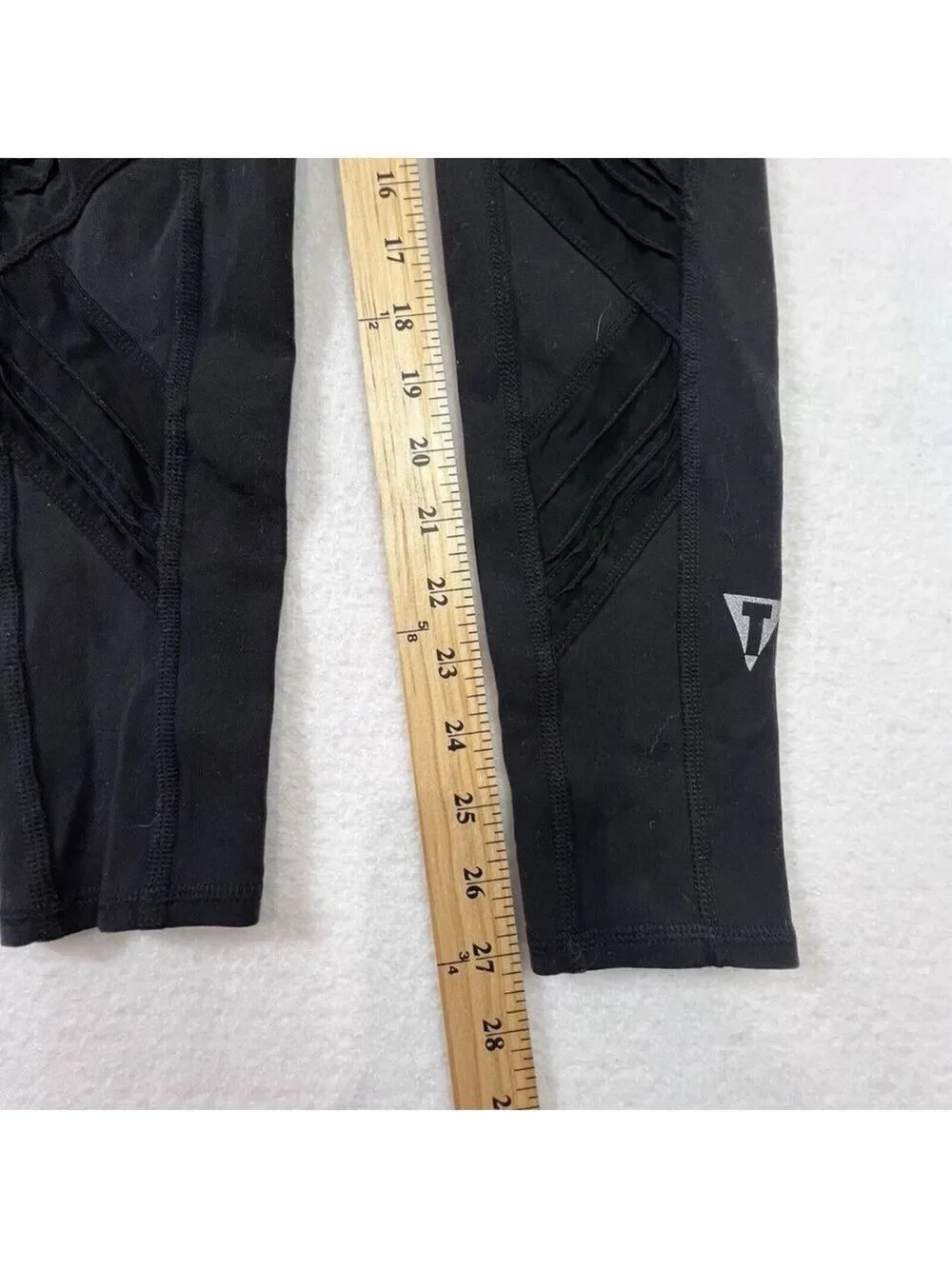 Alo Yoga Mesh Legging Small Black High Waist Panels Ankle Title Boxing Club